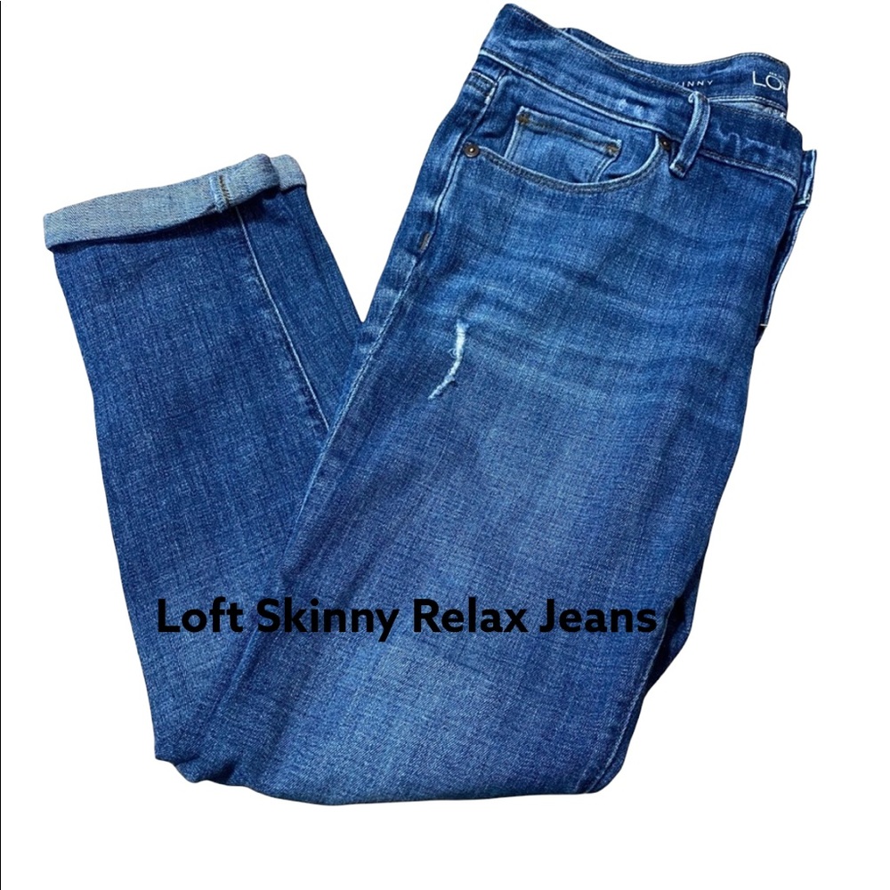 Loft Relaxed Skinny Distressed Jeans 29/8P